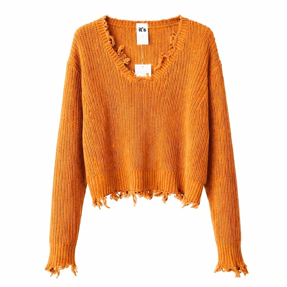 NWT Distressed Sweater - Picture 2 of 4